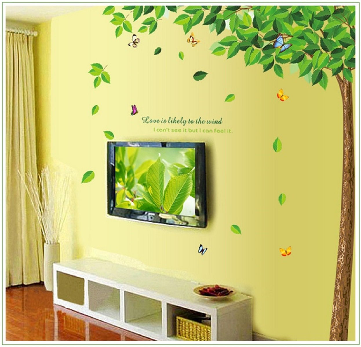 JAAMSO ROYALS Green Tree Wall Stickers for Bedroom, Stickers for Walls of Home, Wall Sticker for Living Room, Wall Decor Stickers, Wall Sticker for Bedroom (90CM x 60CM) JAAMSO ROYALS Green Tree Wall Stickers for Bedroom, Stickers for Walls of Home, Wall Sticker for Living Room, Wall Decor Stickers, Wall Sticker for Bedroom (90CM x 60CM)