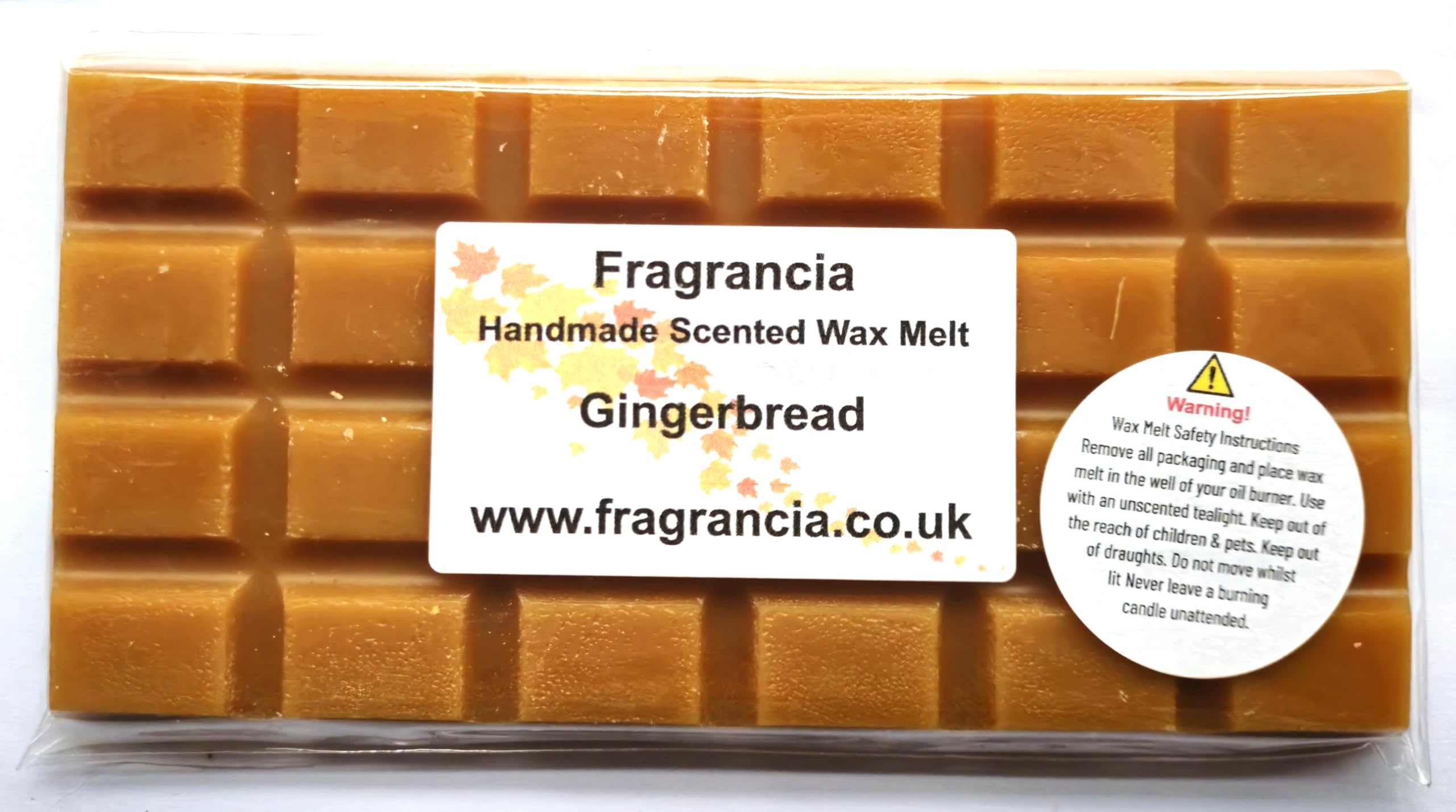 Fragrancia A Single Handmade Highly Scented Wax Melt Bar (GINGERBREAD)