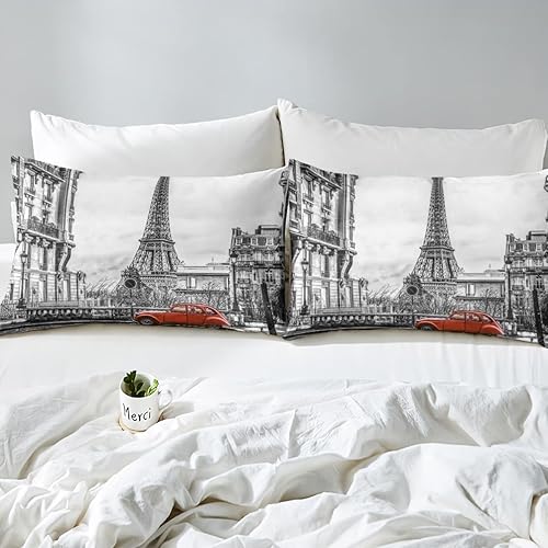 Vista 81 de Feelyou Juego de ropa de cama de coche de carreras para niños, juego de funda de edredón de deportes extremos para niños y niños, funda de edredón