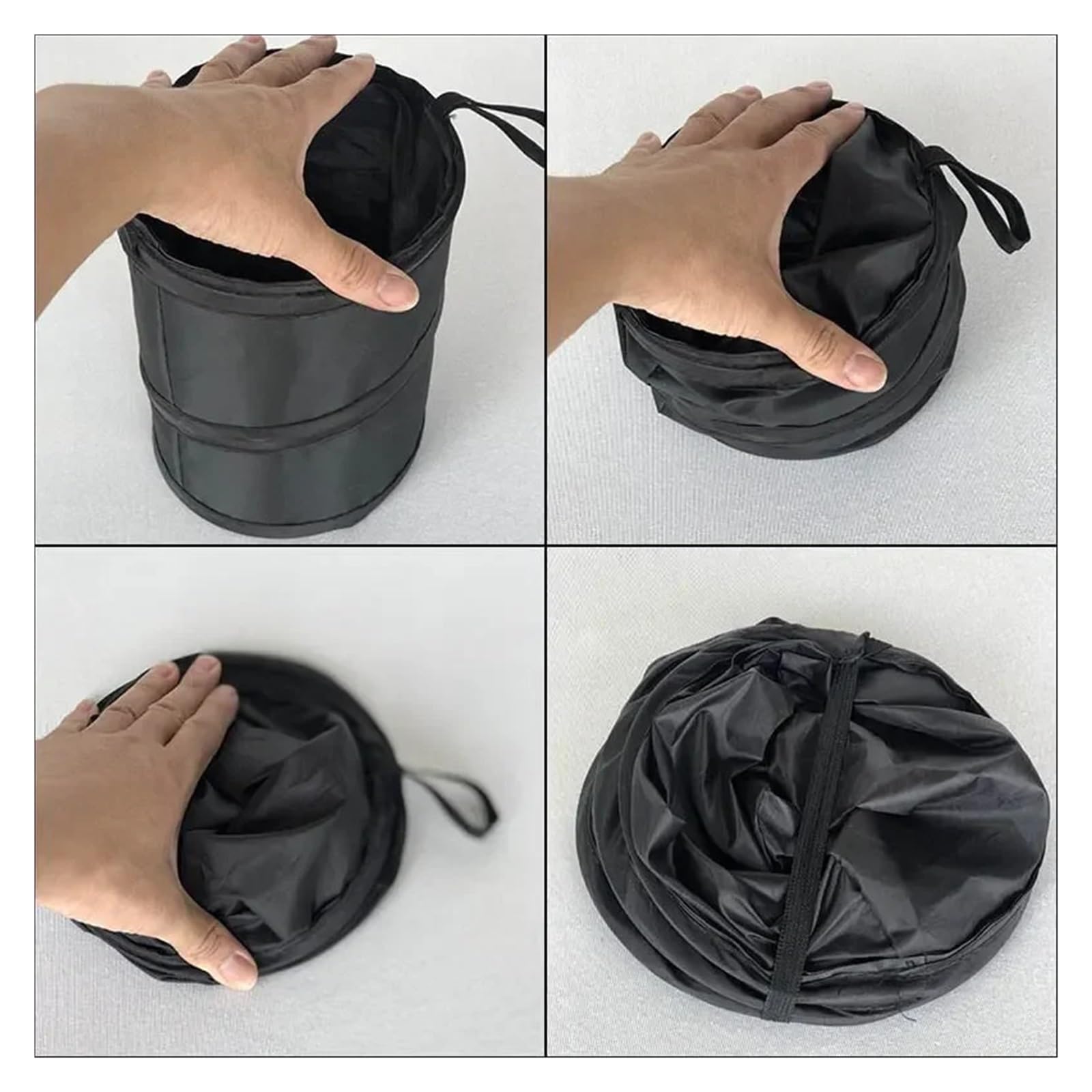 Car Trash Can Portable, składany wodoodporny kosz na śmieci z pokrywką prasową, kompaktowy pop-up Dustbin do wnętrza pojazdu, łodzi, użytku domowego