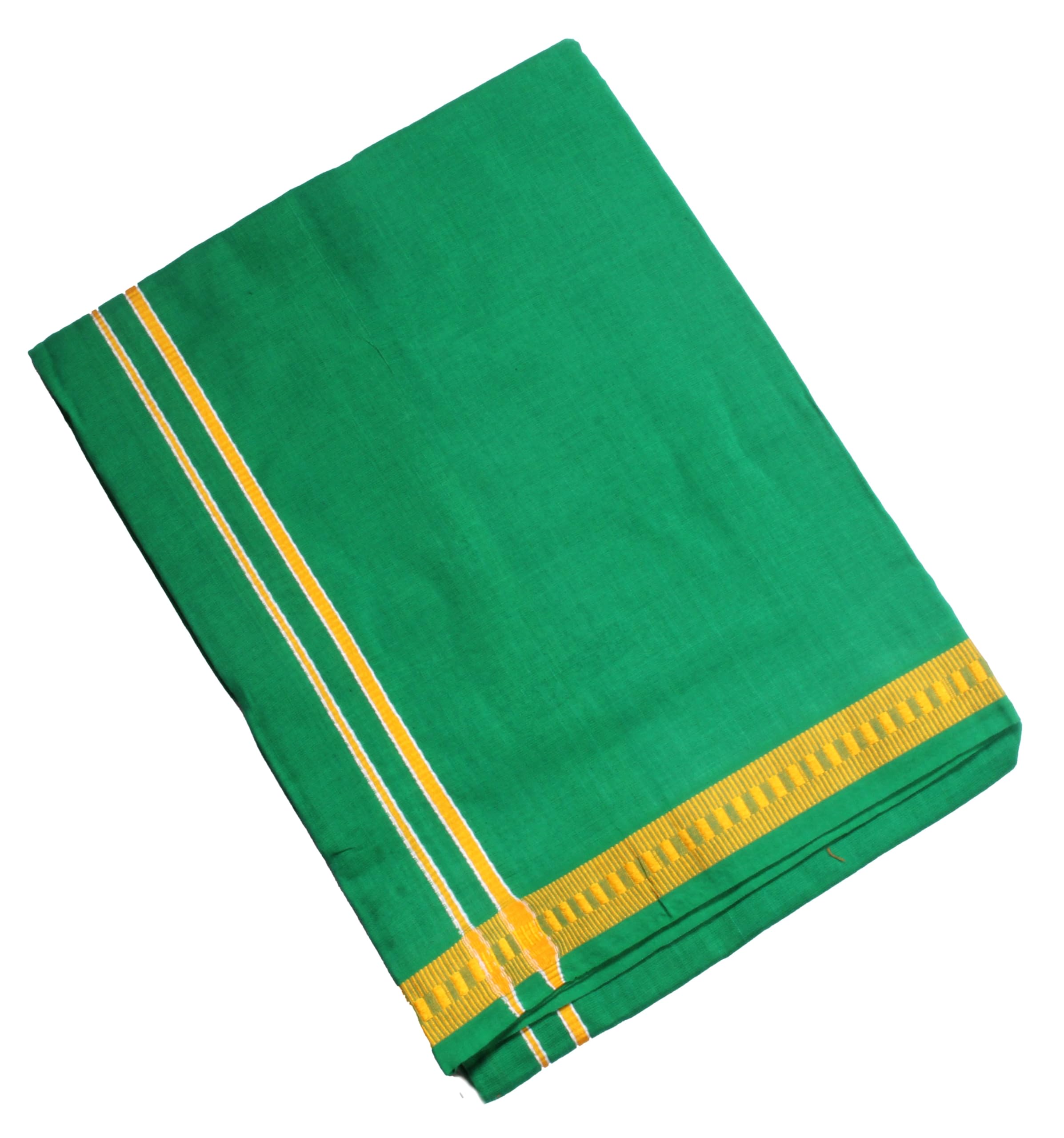 tharunsha elite 100% Cotton Men's Single Dhoti -2 Mtrs/Mundus/Lungi Line Border Set-1-picture-40