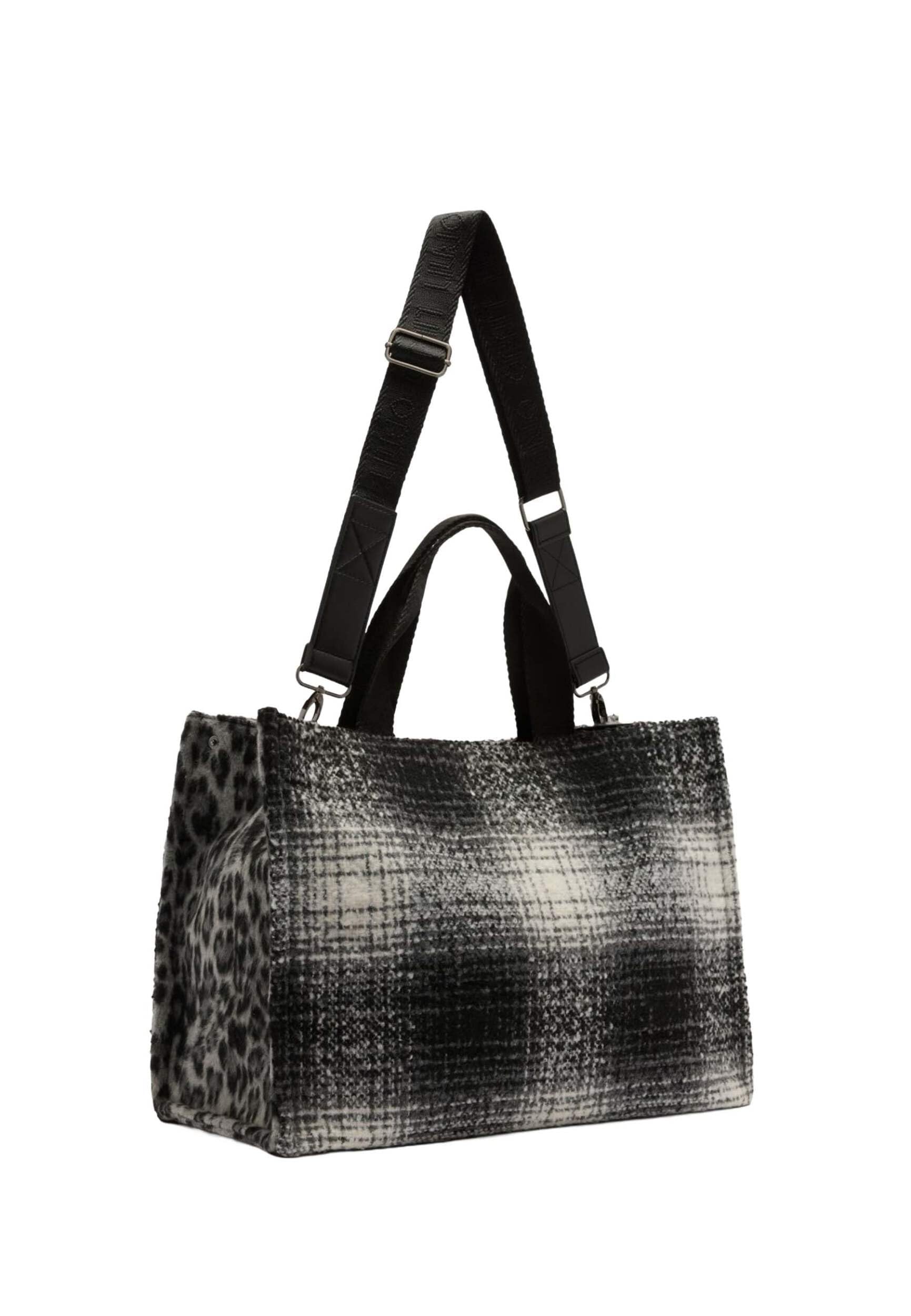 Liu Jo bolso shopper bolso de hombro Tote Bag Check/Black negro