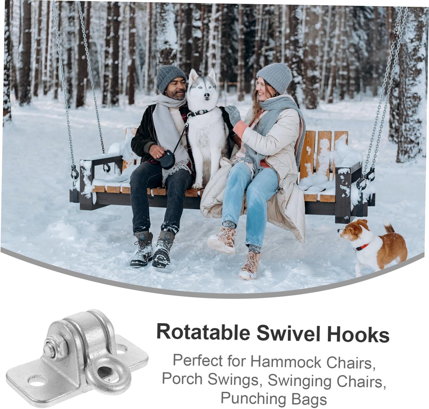 Hammock Swing Chair Hook Heavy Duty Hanging Kit Swivel Hooks for Porch Swing Carabiner