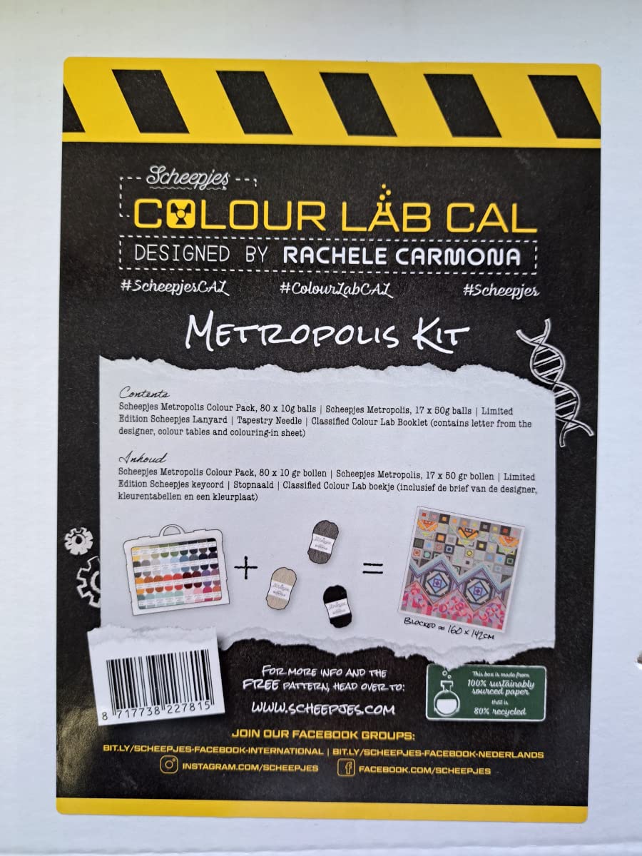Scheepjes Colour Lab Cal Métropole trousse complète de tricot et crochet pour loisirs créatifs