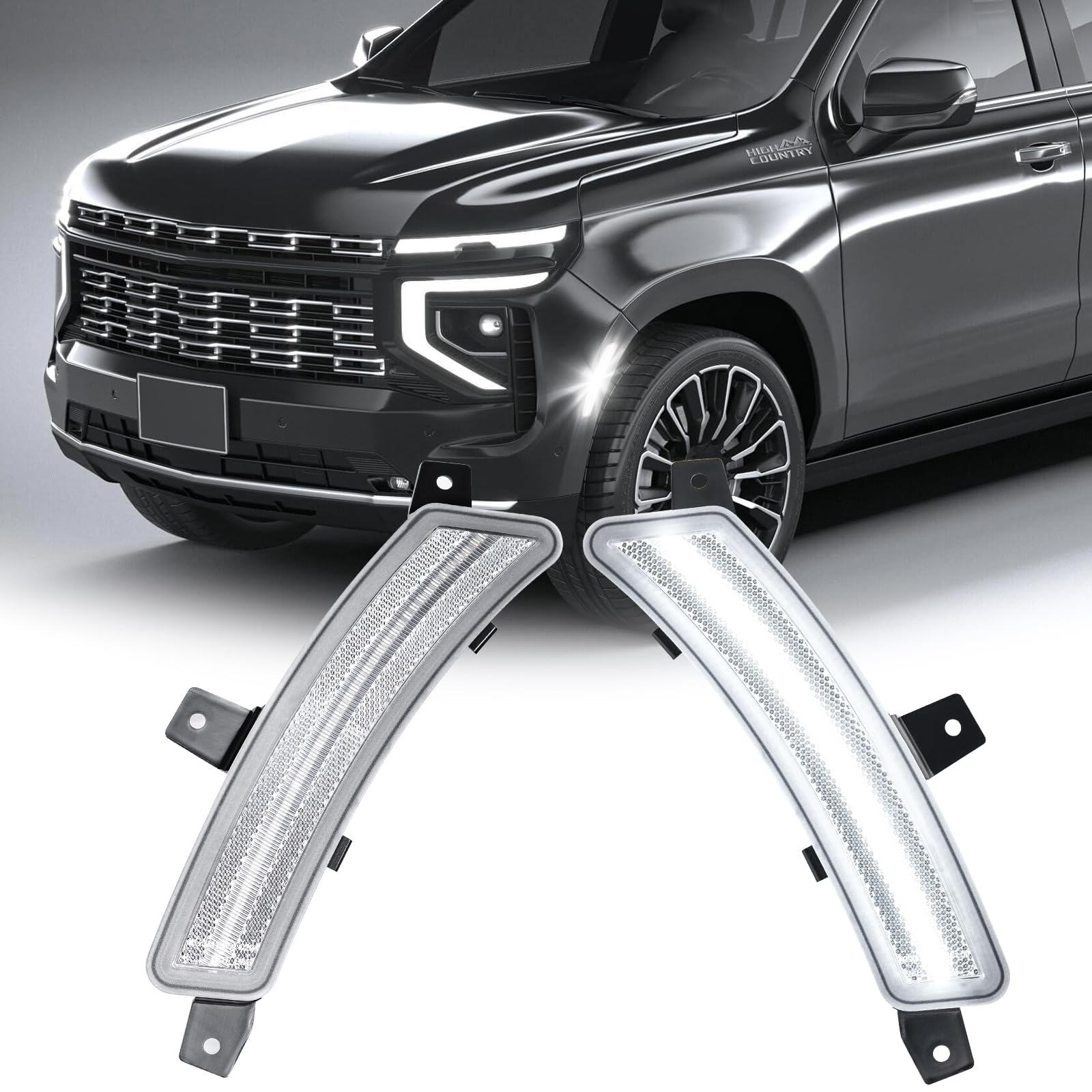 Side Marker Lights for 25-26 Yukon/Tahoe/Suburban/Escalade Clear Lens White