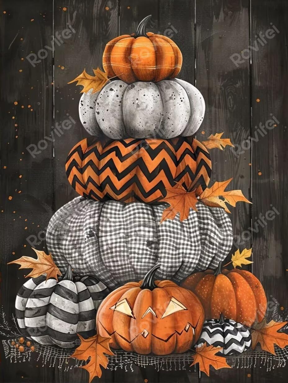 DIY Puzzles for Adults,Halloween Pumpkin 70 Piece Waterproof Wooden Puzzles,Each Piece Fits Together Perfectly - for Room Decor Home Decor Bathroom Decor 8x6 inch