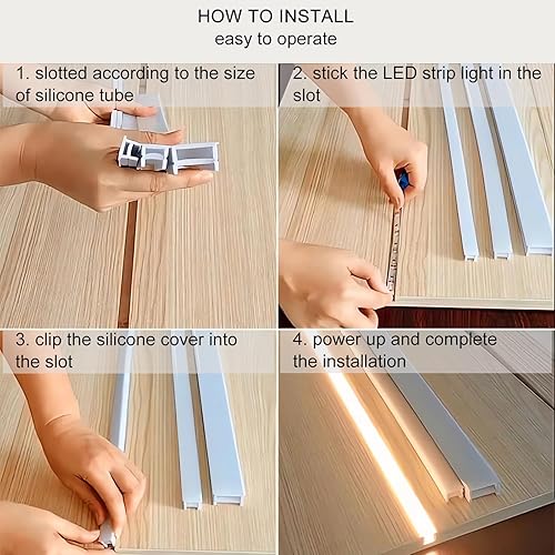 Miniatura 3 de ZHAOLIGH - Sistema de canal LED de silicona, tubo flexible de 16.4 pies, 1.181 x 0.787 in, tubo flexible para luz de neón de bricolaje, tubo en