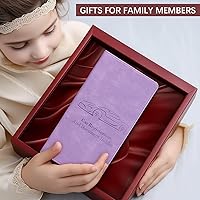 Vista 6 de Tarjetero de registro y seguro de automóvil para mujeres y hombres, organizador de documentos púrpura con hebilla magnética para un fácil acceso