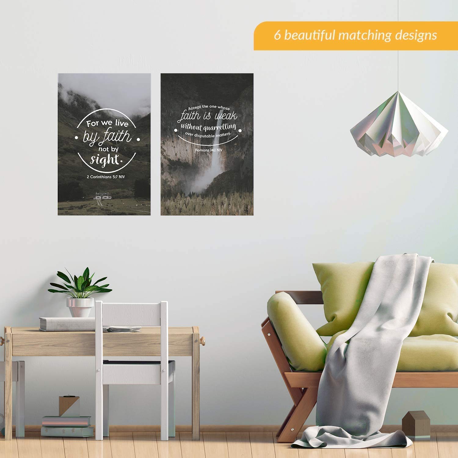 Bible Verse Wall Art Six 11X17 Bible Verse Posters These Christian