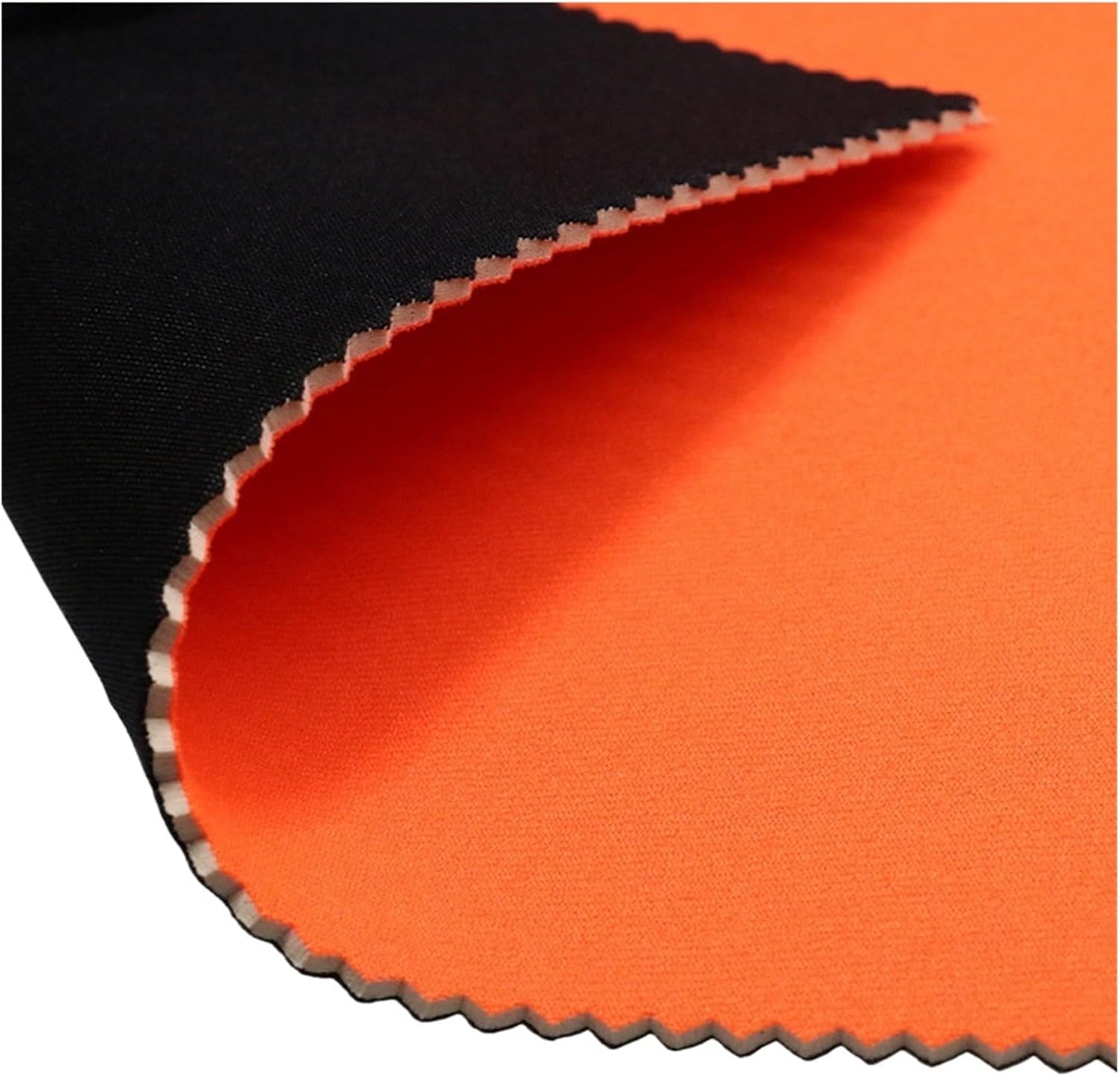 Orange with Black 2mm DIY Diving Impact Protection Stretch Neoprene Sewn Wetsuit Fabric, Waterproof(45cmx130cm)