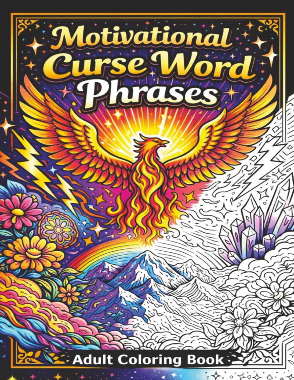 Motivational Curse Word Phrases: A Sweary, Stress-Relieving Adult Coloring Book for Relaxation, Mindfulness, Anxiety Relief, and Bold Daily Motivation | 40 Patterns | 8.5" x 11"