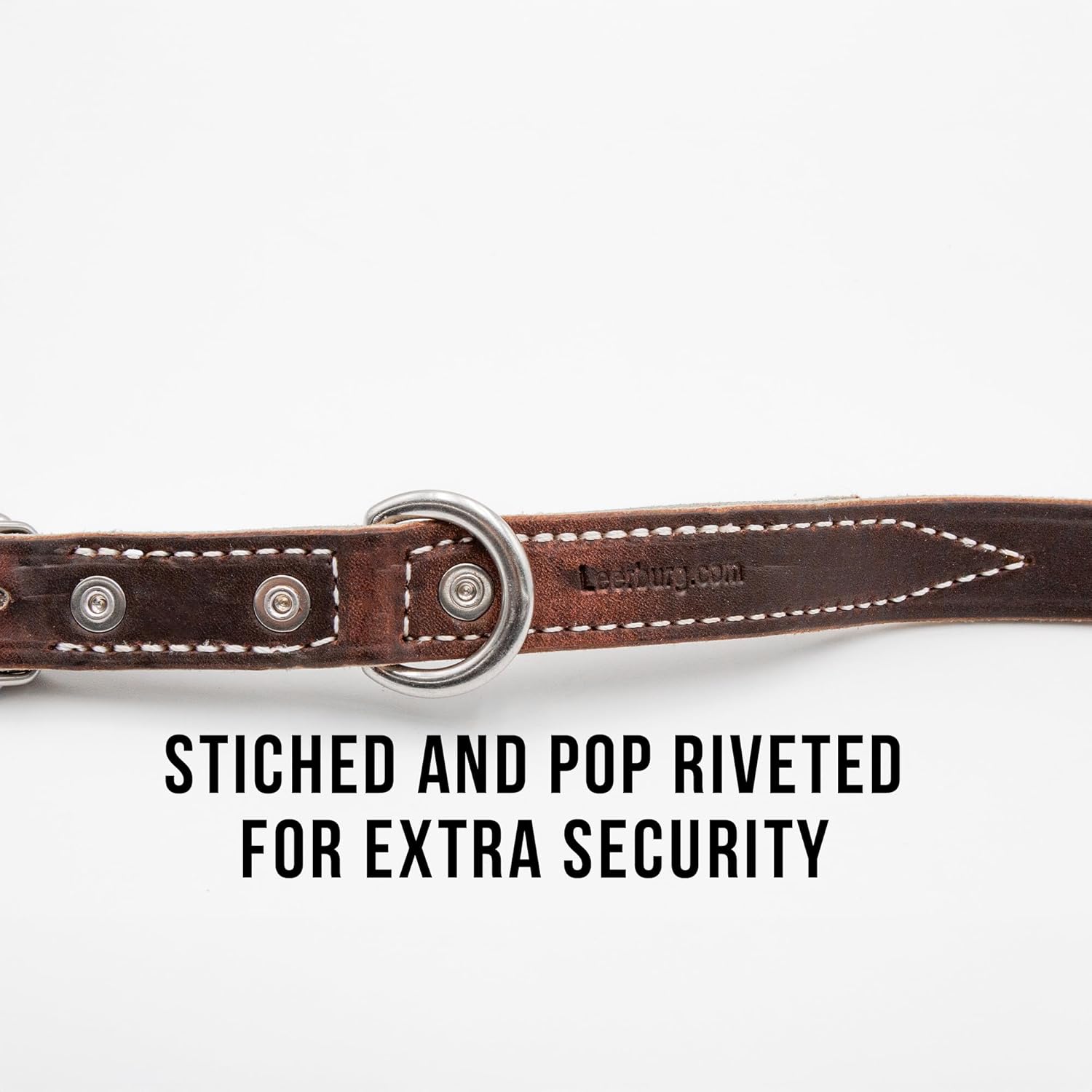 Leerburg's Amish Soft Latigo Leather 1" Wide Collar (Sizes fit Necks 15"-21") w/Stainless Steel Hardware
