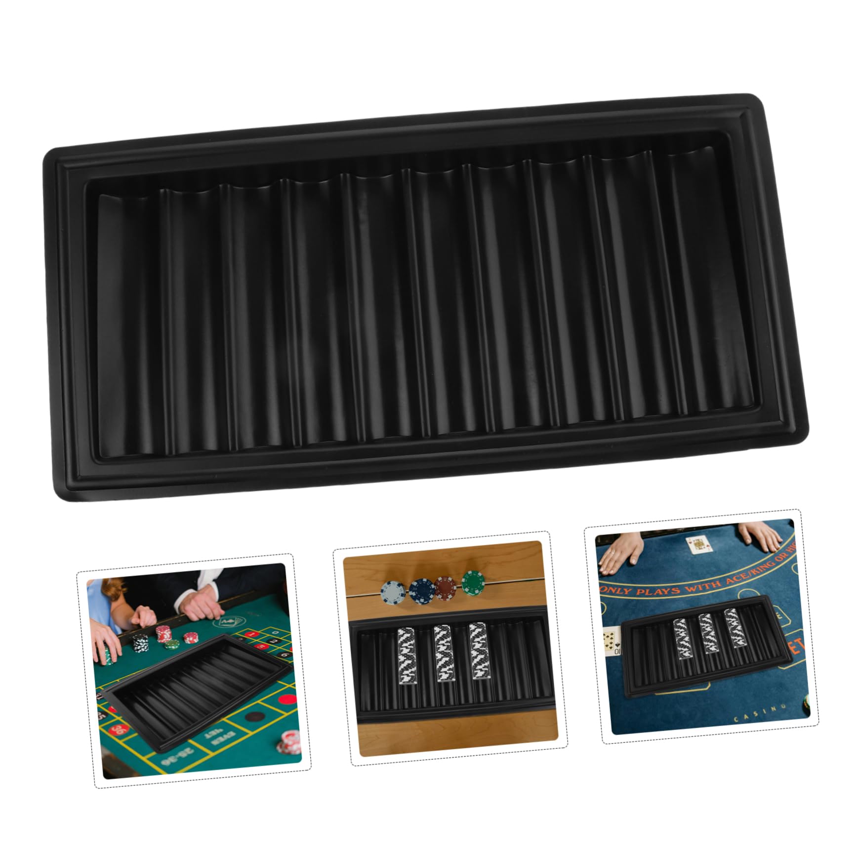 SUPVOX Multi-function Poker Chip Tray Convenient Chip Accessory for Daily Games Portable Acrylic Poker Case Large Capacity Holder