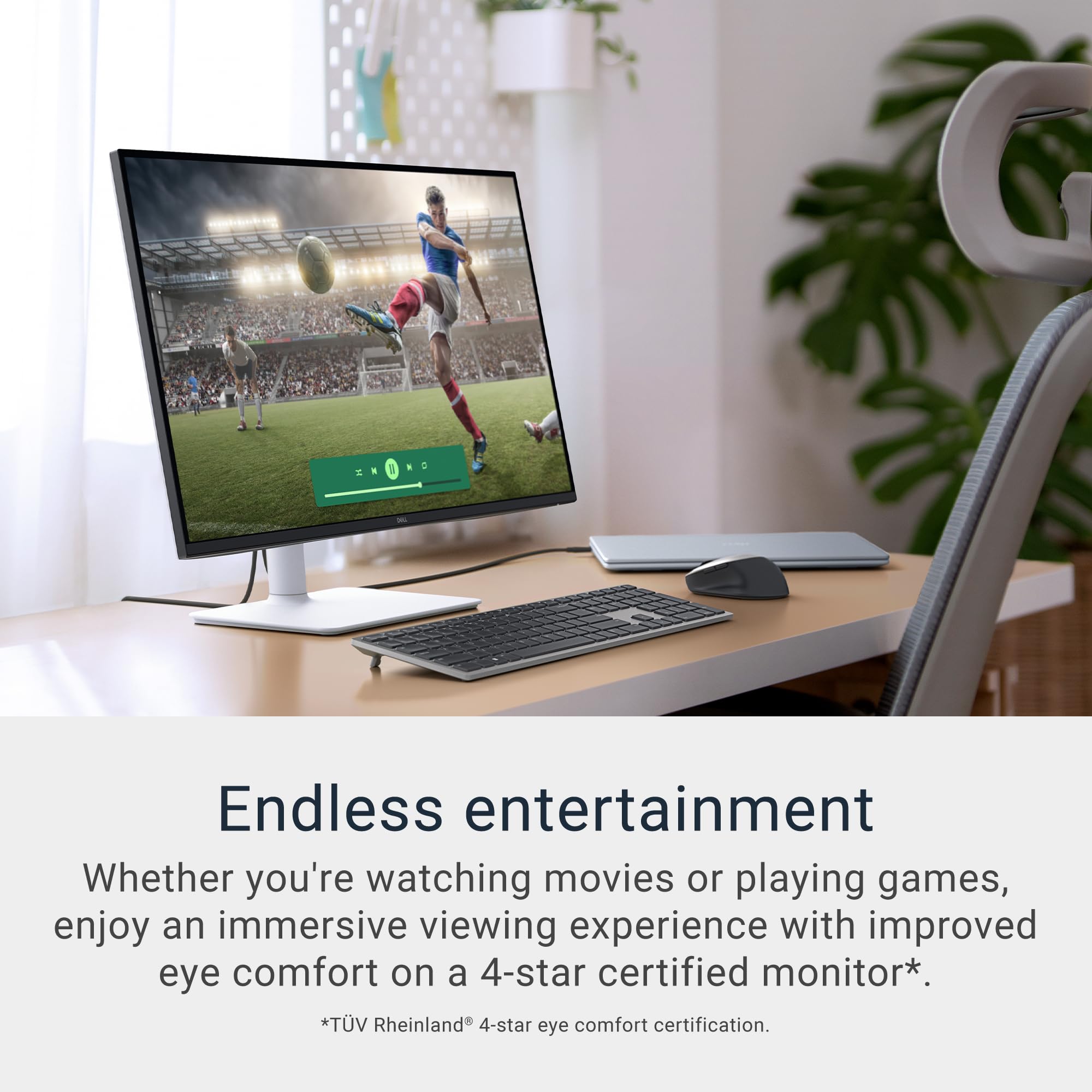 Dell 27 Plus Monitor - S2725QS, 4K UHD (3840x2160), 120Hz, IPS, 4ms, AMD FreeSync Premium, 99% sRGB, Height Adjust, Built-in Speakers, DisplayPort, 2 HDMI, 3 Year Warranty — view 2