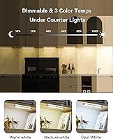 Under Cabinet Lighting 8 Inches Rechargeable Motion Sensor Light Indoor, 3 Color Dimmable Closet Light Battery Operated, USB Stick on LED Magnetic Under Counter Lights for Kitchen Stair, 3 Packs