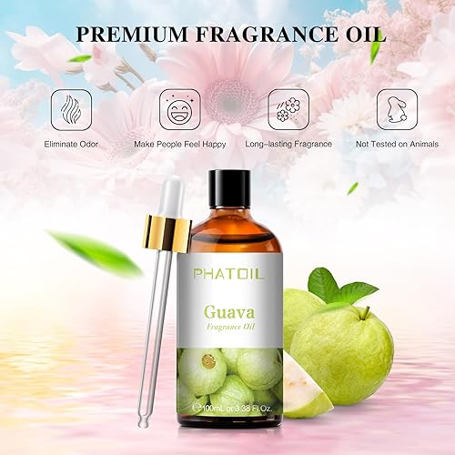 Miniatura 3 de PHATOIL 100ml de aceites de fragancia de guayaba para aromaterapia, aceites esenciales para difusores para el hogar, perfectos para difusor, yoga,