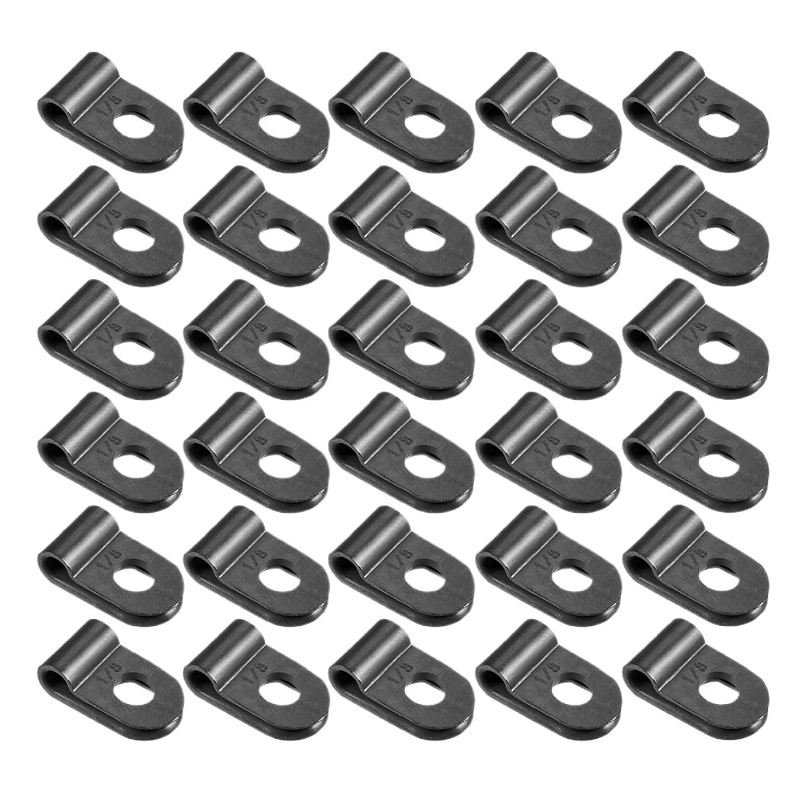 Dpnentv Cable Dia 19.4 Black 30Pcs Multi Size Cable Clamp Organizer Cord Fixing Clips(Cable Dia 19.4 Black)