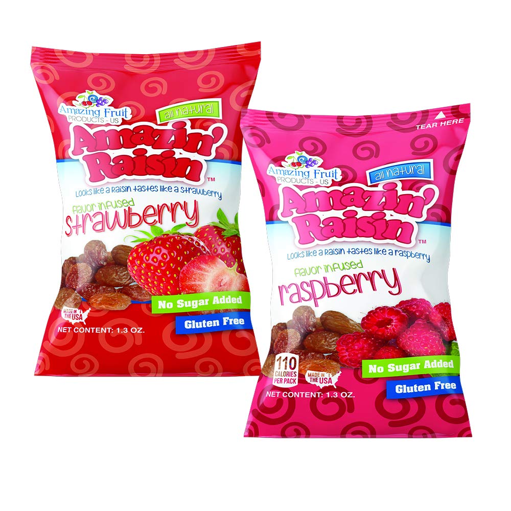 Amazon.com: Amazin' Raisin Flavor Infused Raisins Snack Pack, All