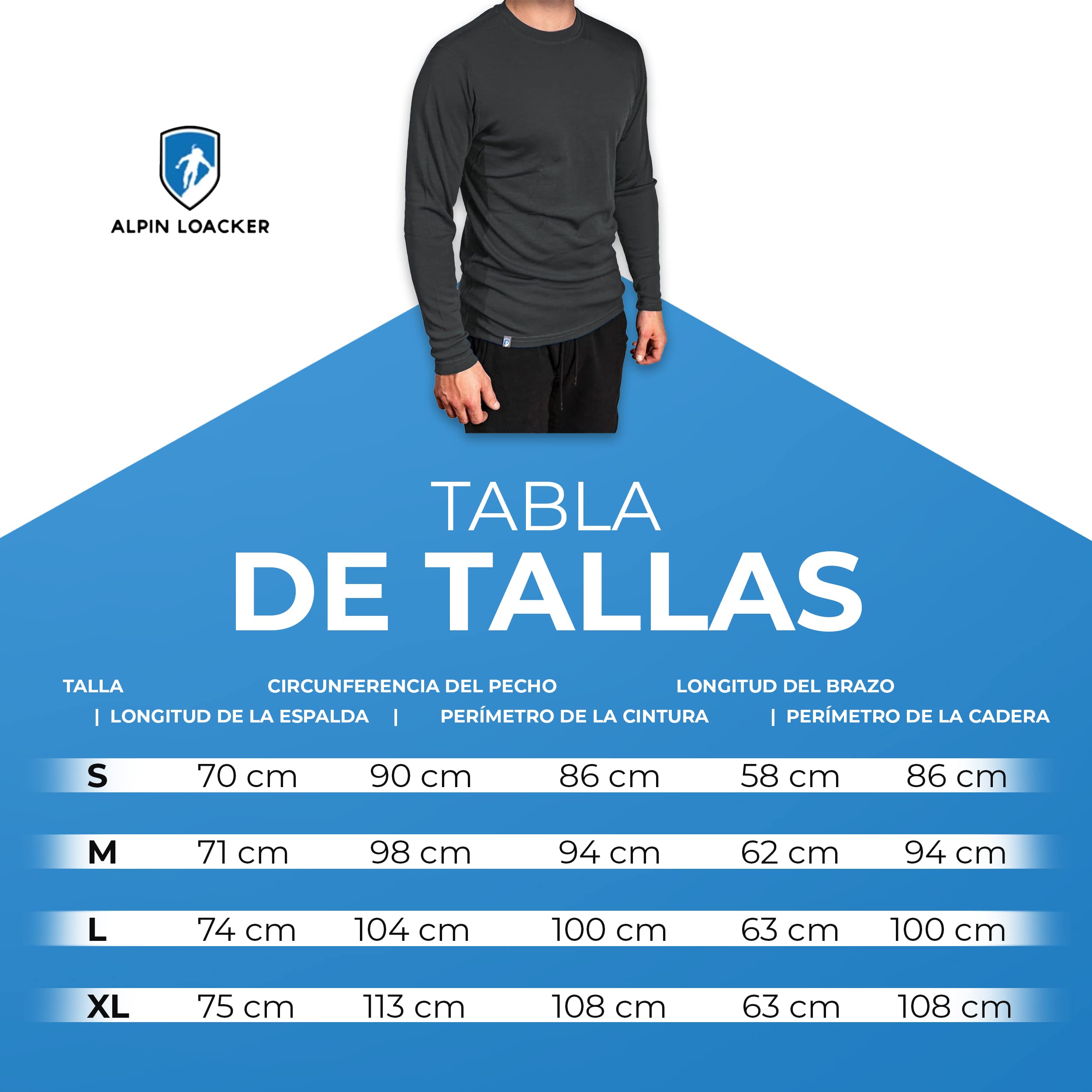 ALPIN LOACKER Camiseta de Manga Larga, 100% Lana de Merino - Suave y Secado Rápido - termorreguladora para Cotidiano, Deportivas, Senderismo Escalada Trekking, Cámping y Esquí - Hombre Mujer Niños