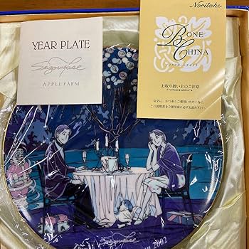 Amazon.co.jp: わたせせいぞう イヤープレート ノリタケボーンチャイナ