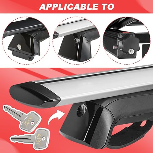 Miniatura 3 de Llaves de repuesto A137 para esquí Yakima SKS, techo, caja de carga, portaequipajes y barras transversales (paquete de 2)