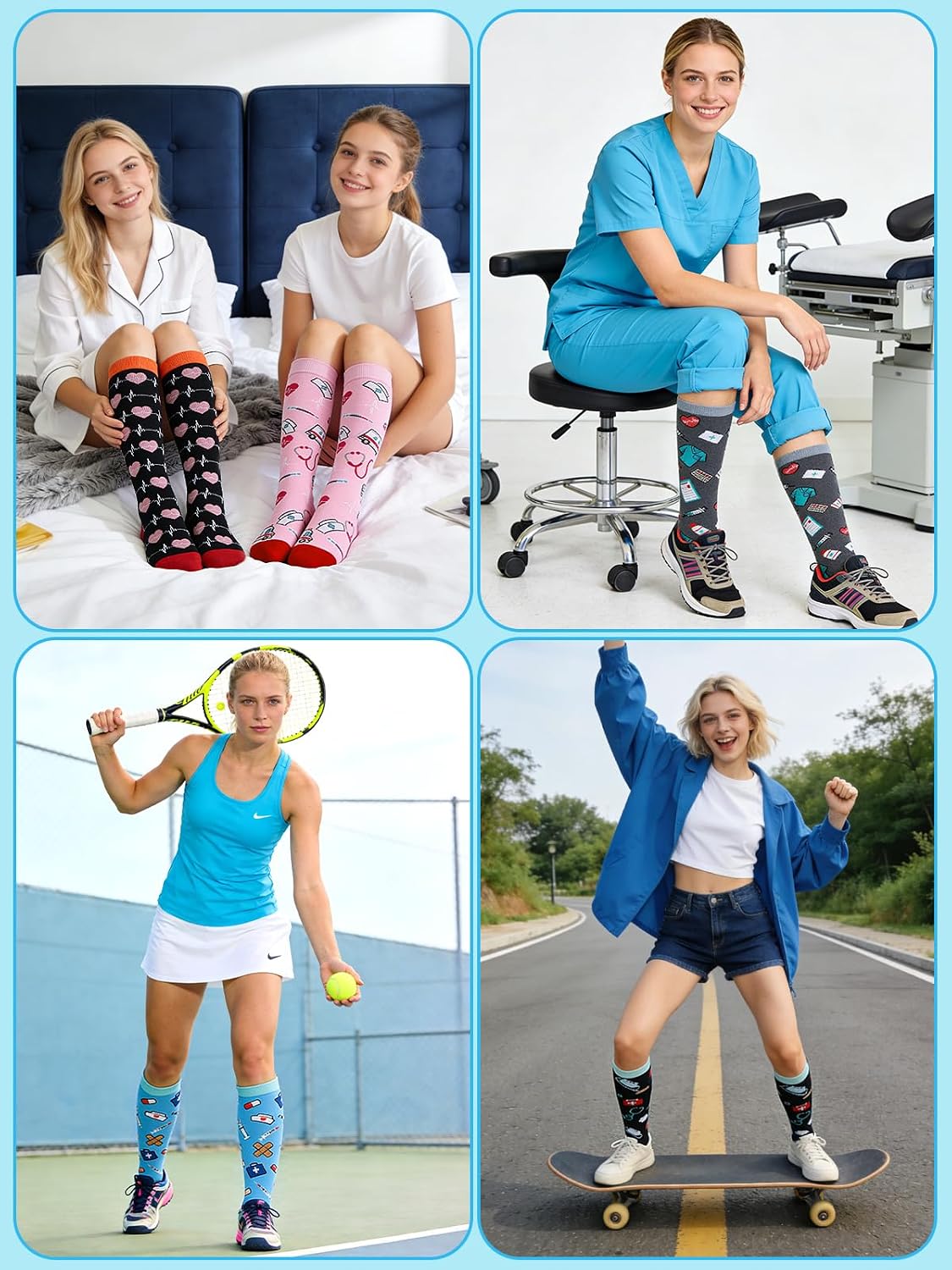 5 Pack Nurse Socks for Women, Funny Medical Themed Socks Nurse Week Socks Medical Assistant accessories for Healthcare Workers Nursing Graduation Appreciation Gifts image 5