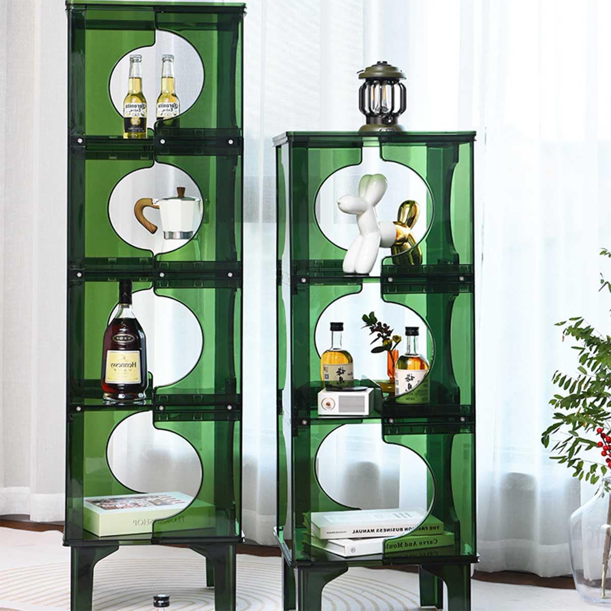 Amazon｜[4段] VeroMan クリア収納棚 クリア 収納 棚 透明 収納棚