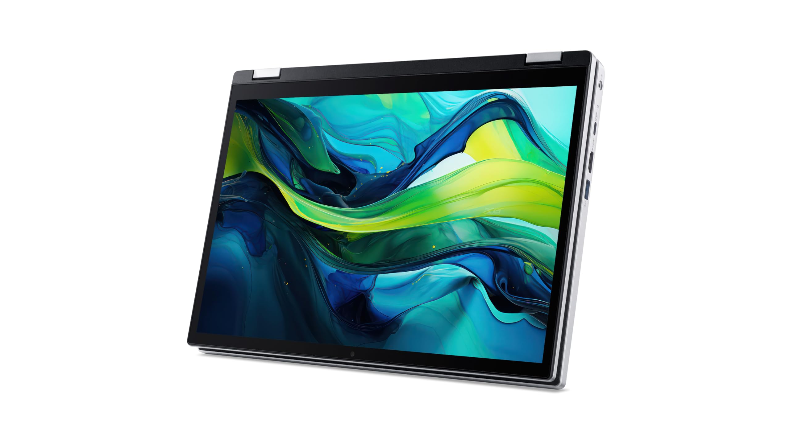 Acer Aspire 3 Spin (A3SP14-31PT-C31L) Convertible Notebook | 14" WUXGA IPS Touch-Display | Intel N100 | 4 GB RAM | 128 GB SSD | Intel UHD Grafik | Windows 11 | QWERTZ Tastatur | Silber