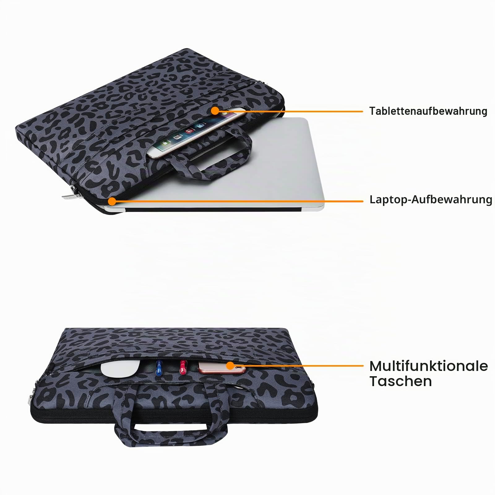 MOSISO Laptoptasche 16 Zoll, 15-15,6 Zoll Laptop Schultertasche mit Gürtel