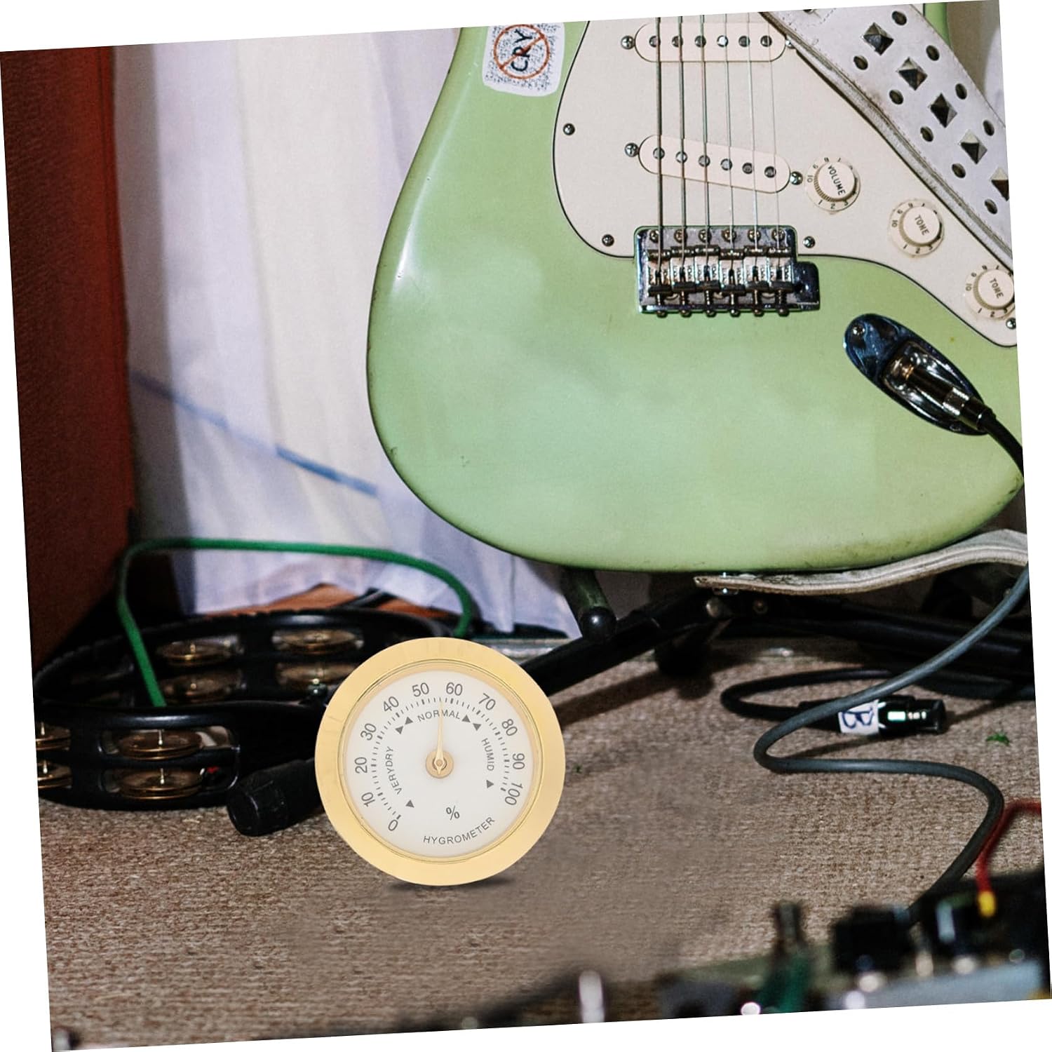 Alloy Humidity Meter Guitar Hygrometer for Violin Care