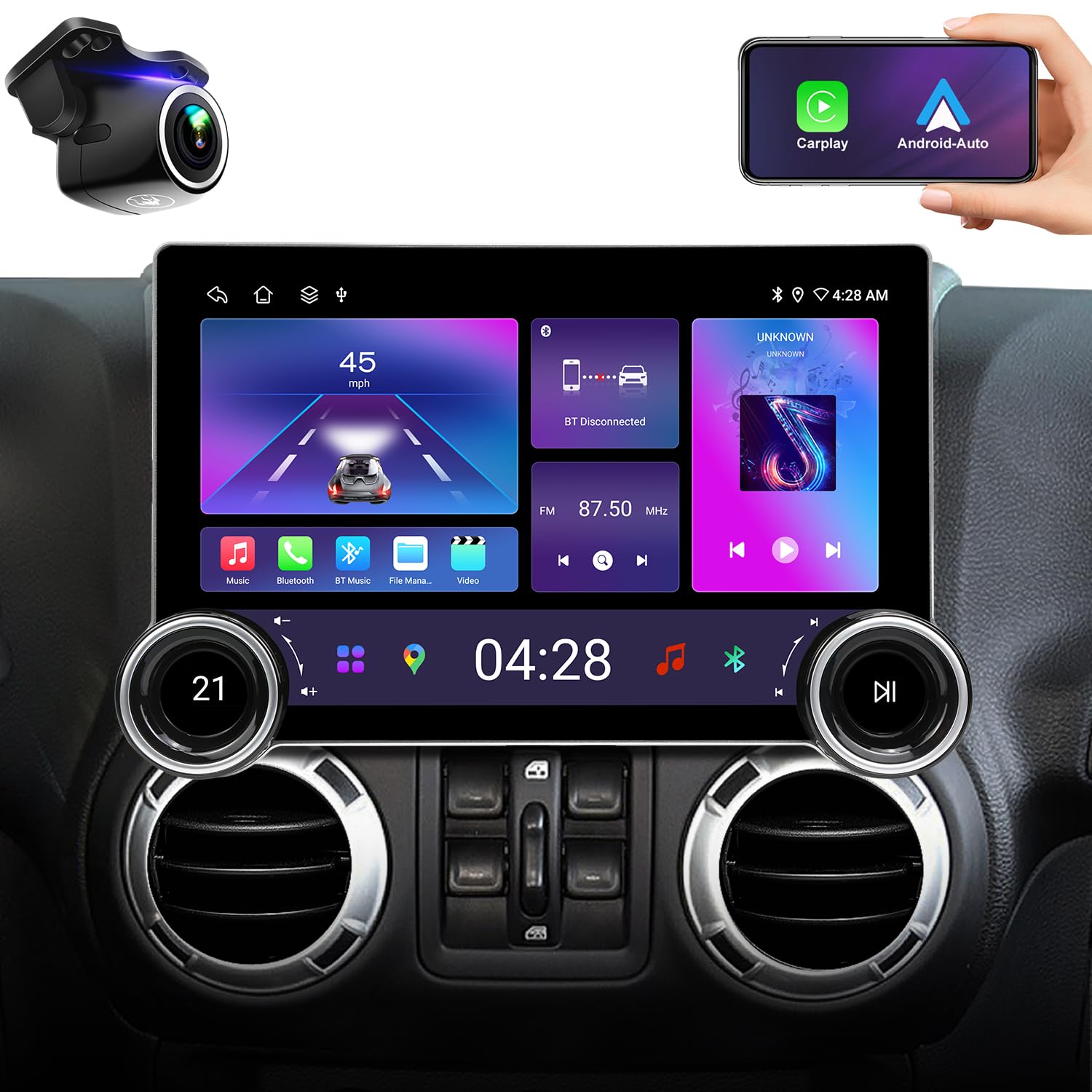 for Jeep Wrangler Radio (JK) /Dodge Ram 2009-2012 Car Stereo | 11.5