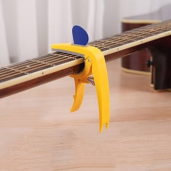 美品 ホワイト エレキギター スタンド カポタスト付き カポ エレキ カポタスト ローリング ギター カーポ グライダー 6