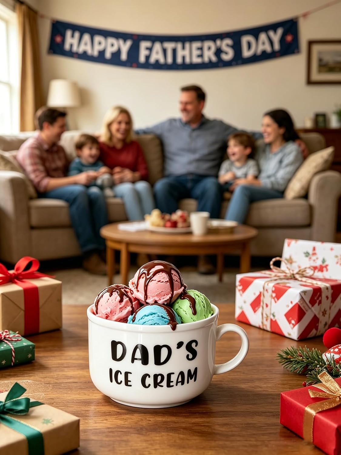 Funny Fathers Day Dad Gifts from Daughter Son Wife - Novelty Dad's Ice Cream Bowls with Engraving Ice Cream Shovel Spoon - Birthday Christmas Gift for Daddy Papa Father in law Husband Grandpa