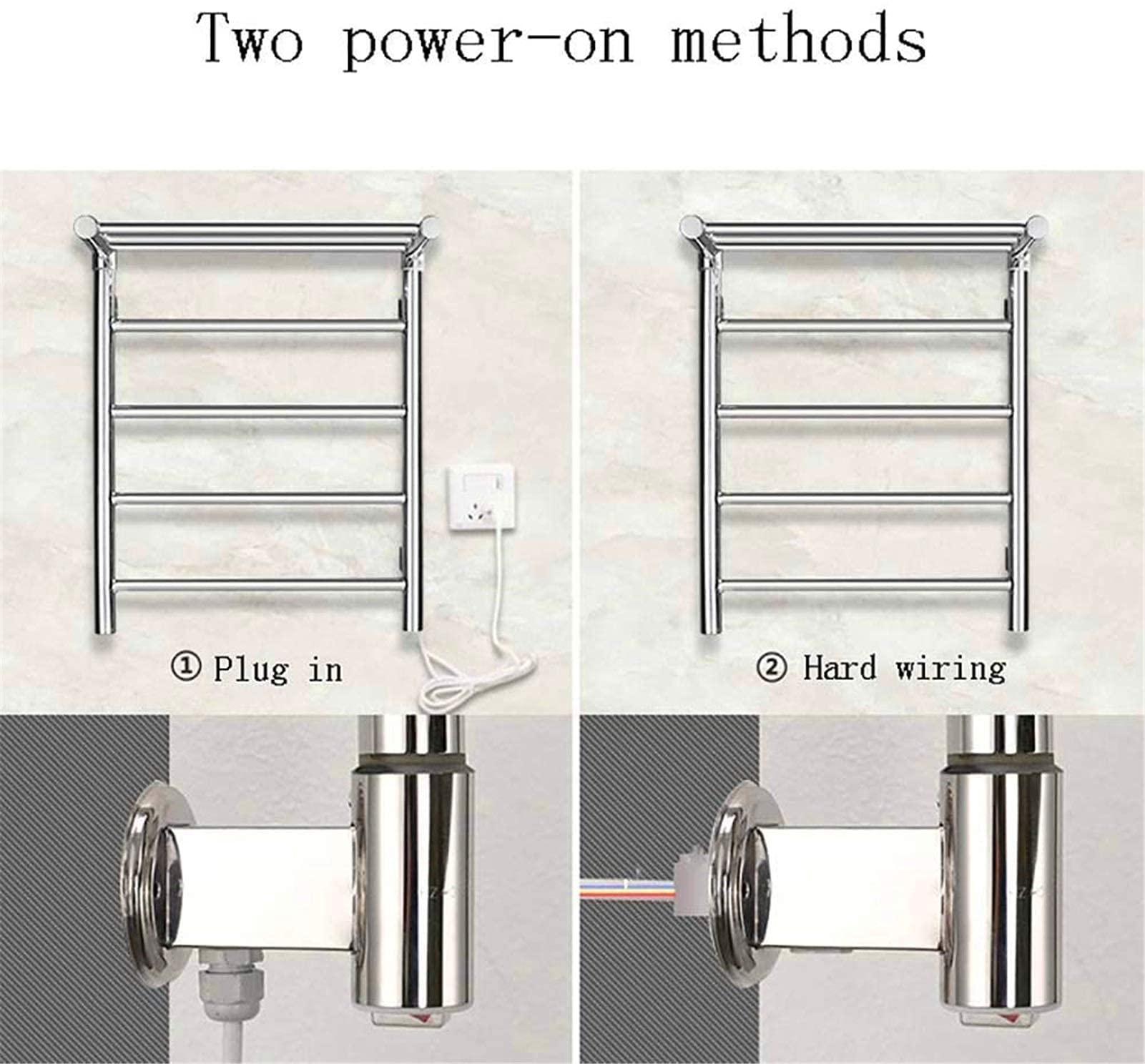 Toallero calefactado, toallero eléctrico de Acero Inoxidable 304, secador de Toallas de Pared, radiador de baño, Accesorios de baño para el hogar.