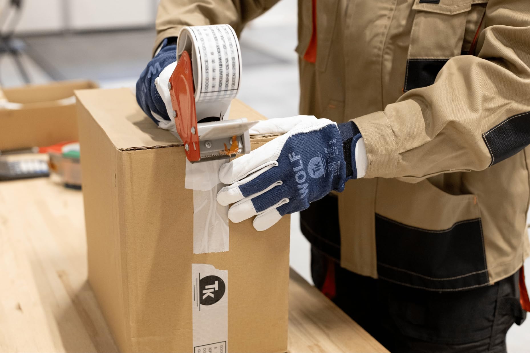 TK Wolf Lot de 12 paires de gants de travail en coton respirant Protection de travail de jardinage (9)