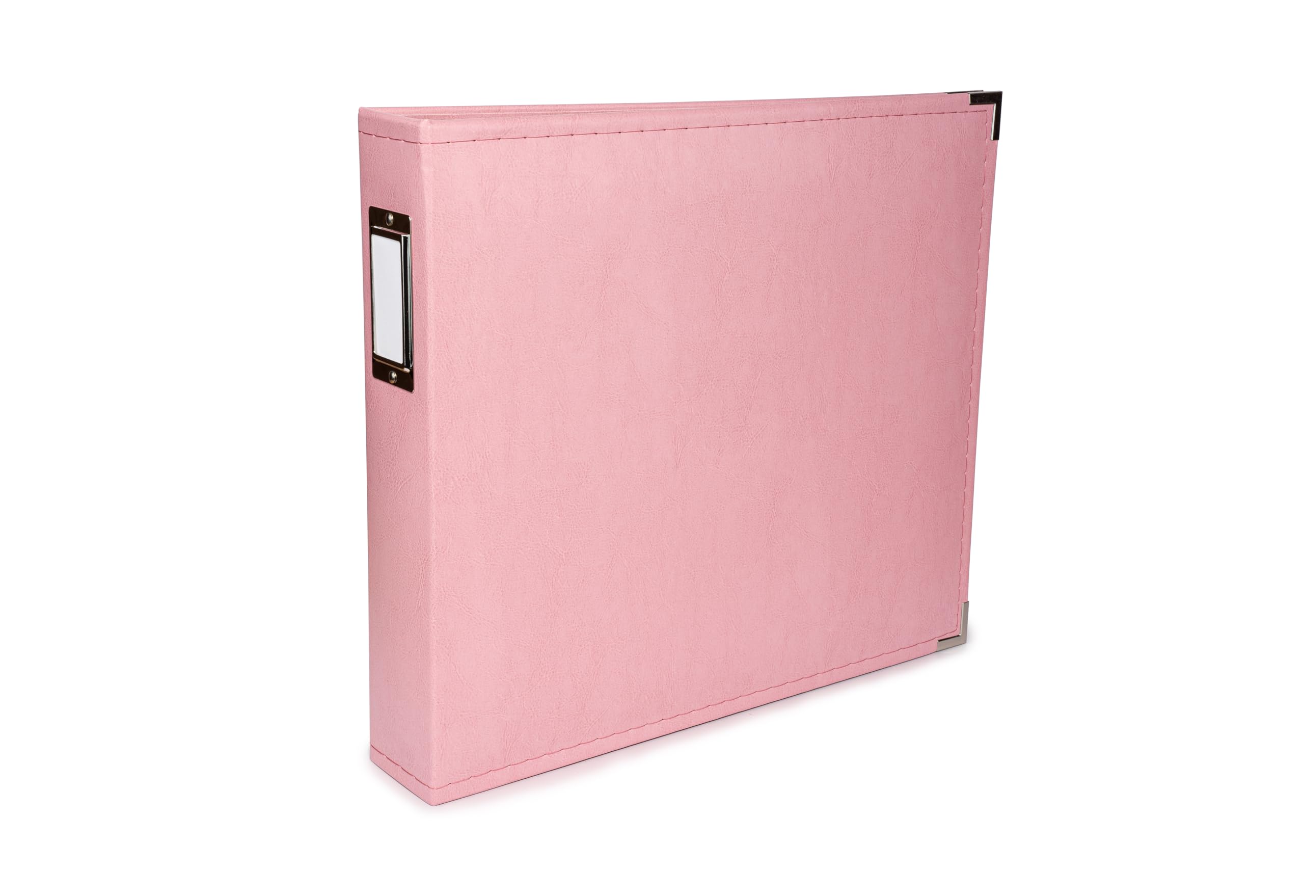 Heidi Swapp 12x12 Photo Album, Protect Memories and Photos, Soft, Durable Faux Leather, Classy Decorative Spine Label, Snag-Free Rings, Includes 5 Page Protectors (Pink)