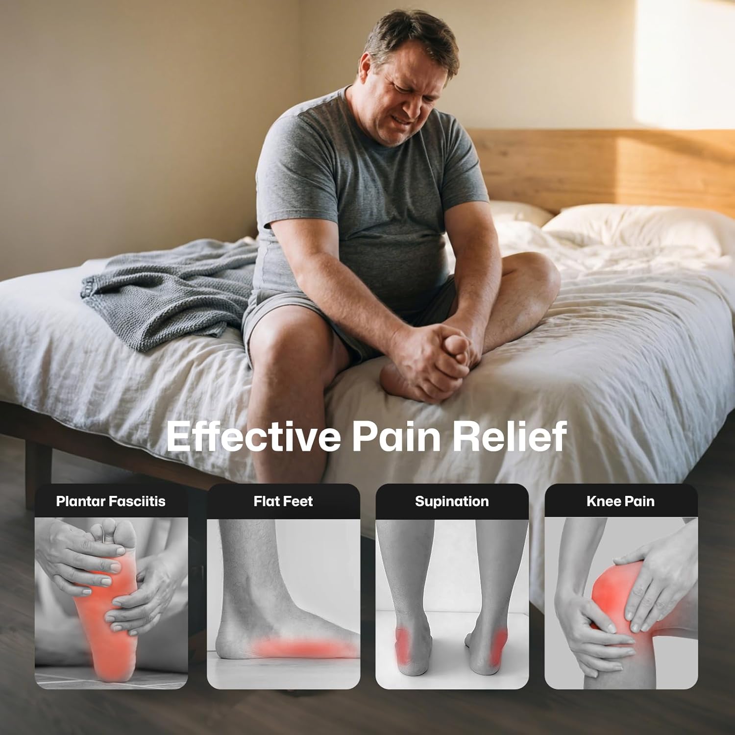 WalkHero Heavy Duty High Arch Support Insoles, 220+lbs High Arch Support Orthotics Inserts for Plantar Fasciitis, Flat Feet, Pronation and Heel Pain (Mens 10-10.5 | Womens 12-12.5, Glacial Blue) - Image 5