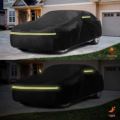 Miniatura 5 de Fundas impermeables de repuesto para Subaru Ascent 2019-2024, 6 capas para todo tipo de clima, ajuste personalizado, con puerta con cremallera y