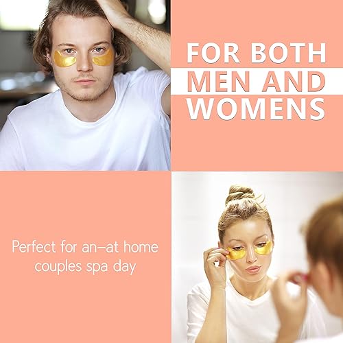 Miniatura 3 de PURE SOL Hydrogel Gold - Máscara para debajo de los ojos, ácido hialurónico, retinol, antienvejecimiento, hidratante e hidratante, 12 pares, parches