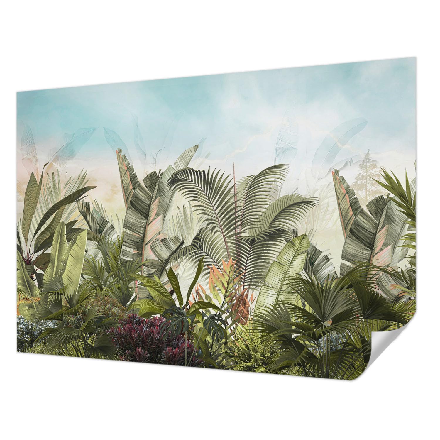 Décor Mural Adhésif 208x146 cm au Motif Paradis Tropical pour Salon