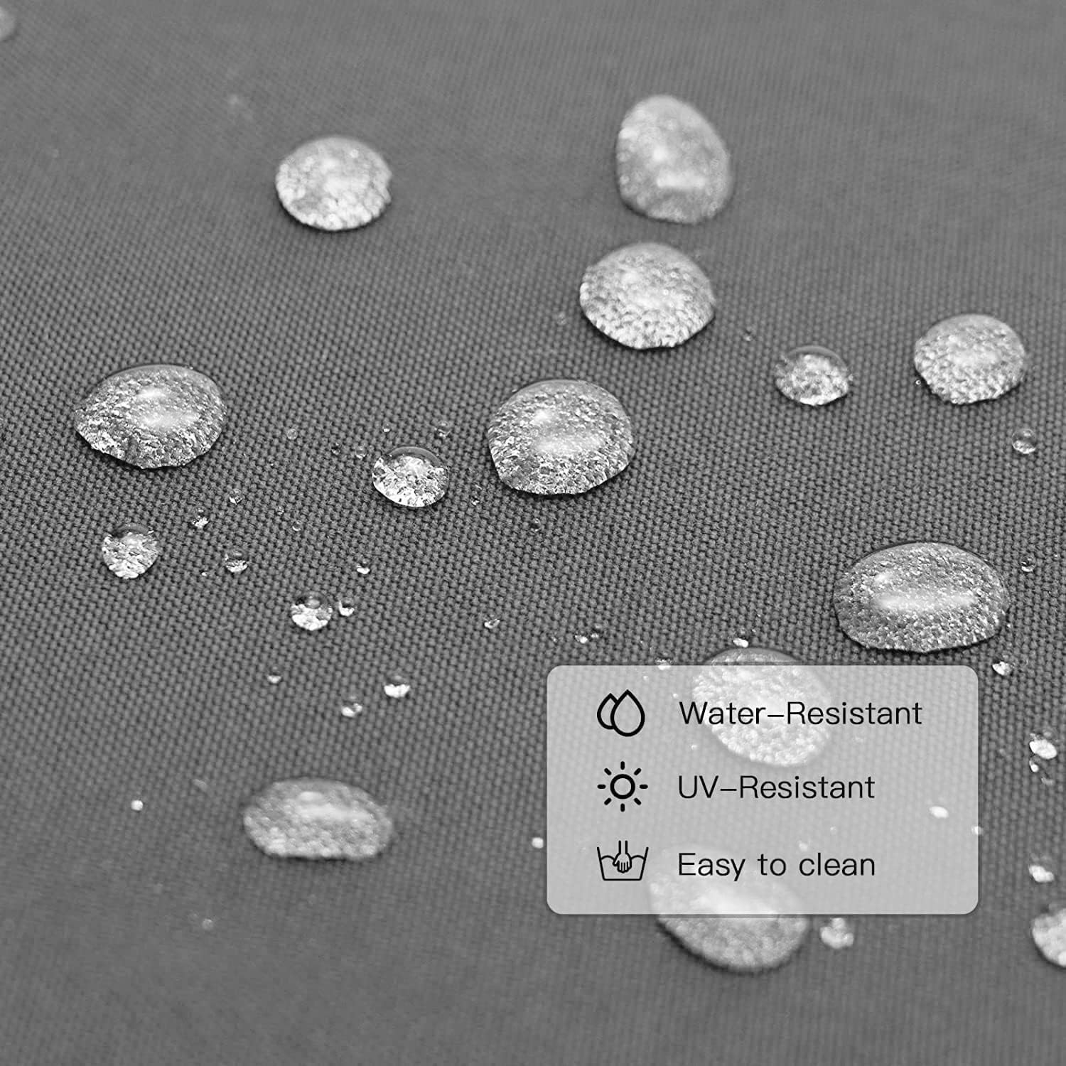 Patio Chair Cushion 19 x 19 Inch Waterproof Outdoor Seat Cushions for Patio Furniture Garden Sofa Couch Chair Pads with Handle and Adjustable Straps Set of 2, Navy Blue (Light Gray)