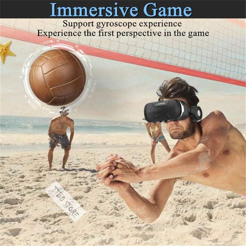 Zestaw słuchawkowy VR kompatybilny z telefonem z systemem iOS z systemem Android, uniwersalny zestaw słuchawkowy do wirtualnej rzeczywistości okulary Vr miękkie wygodne gogle 3D Vr do grania w gry, filmy