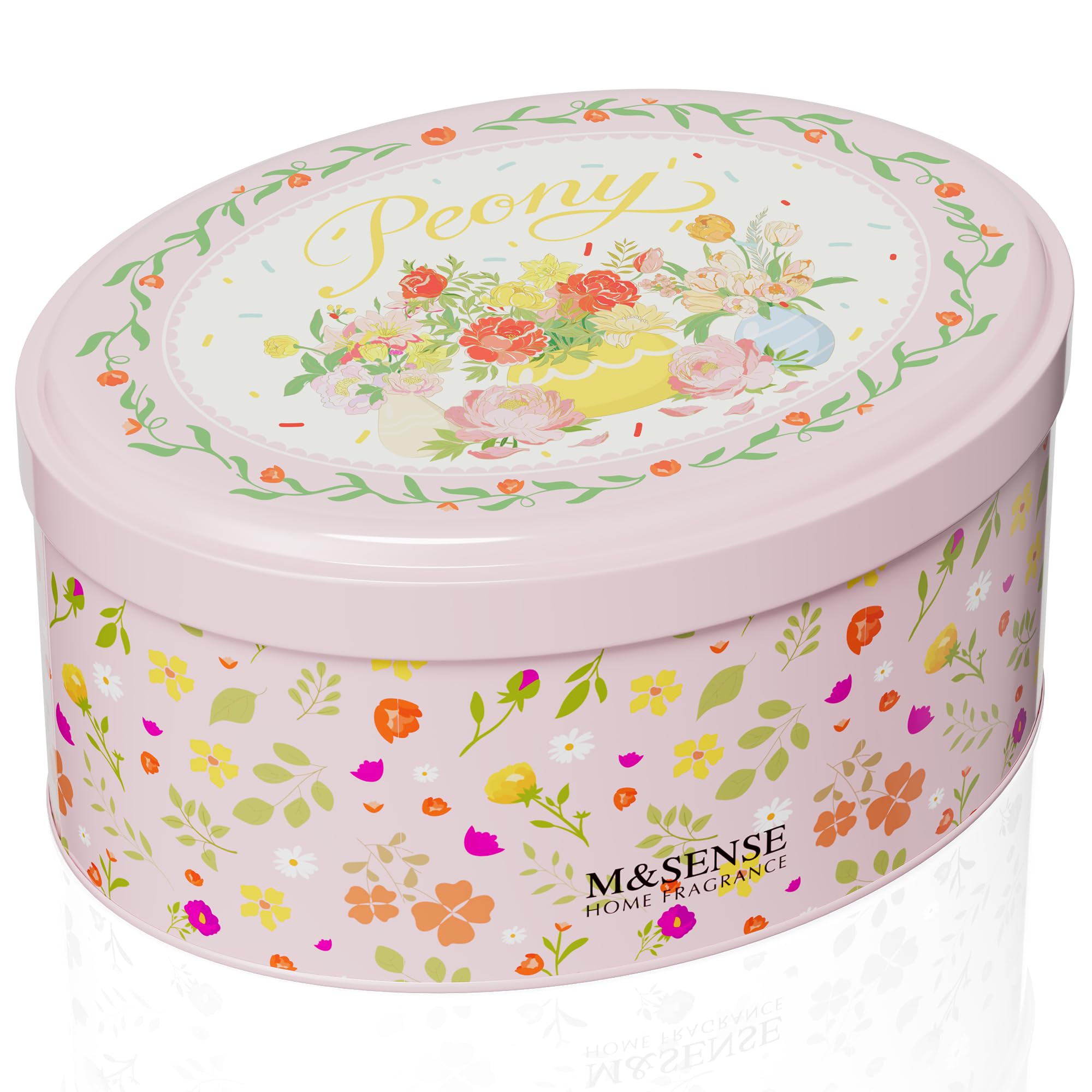 M&amp;SENSE Dual-Wick Peony Scented Candle 12oz