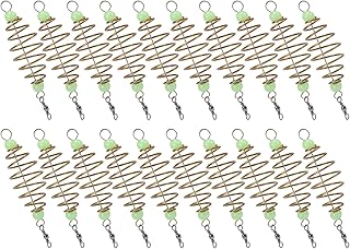 40Pcs Fishing Feeder Bait Cage Fishingfeeder Bait Cage Basket Feederbasketbait Olive Shape Spring Fishingtacklebait Copper Alloy Coil Inline Feeder Lurescage