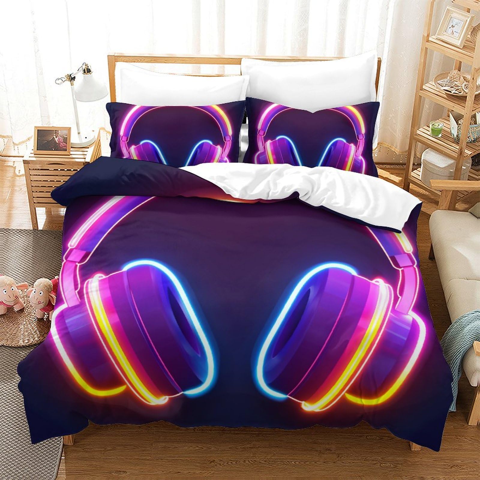 Housse de couette casque d'écoute respirante contre la chaleur nocturne