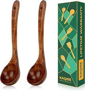 Nonstick Wooden Spoons for Cooking, Durable Teak W...