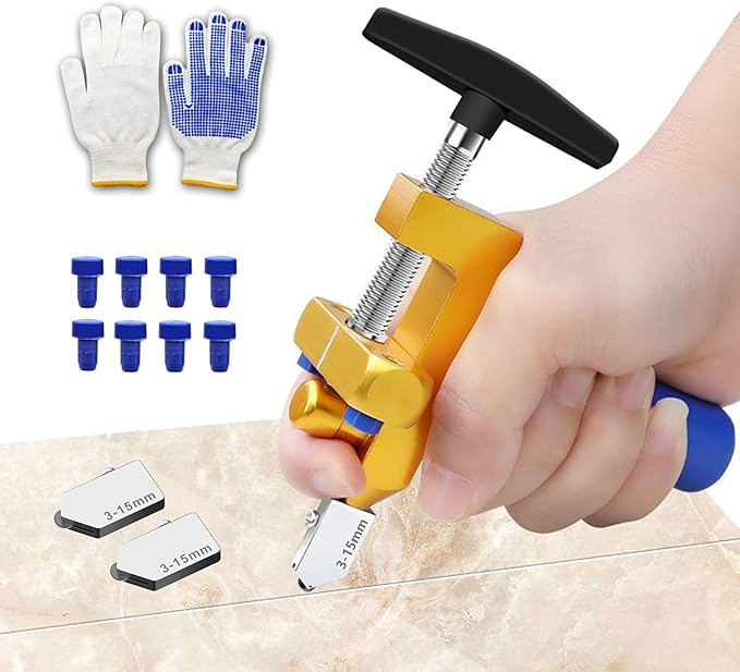 Manual Tile Cutter, 2 in 1 Glass Tile Cutter Hand Tool with Glass