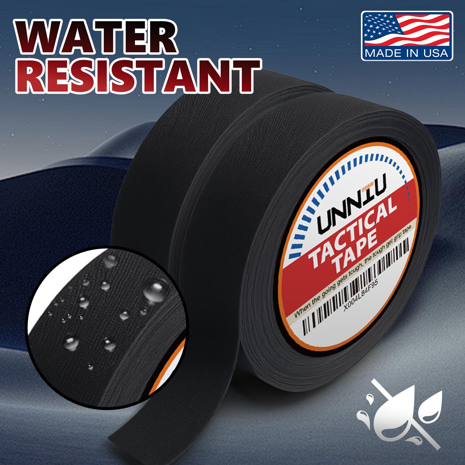 unniu Grip Tape Waterproof Handgun 2 Pack Grip Tape Non-Adhesive Multipurpose Gun Tape for Rifles Shotguns and Handguns 1 Inch x 22.86 Yards