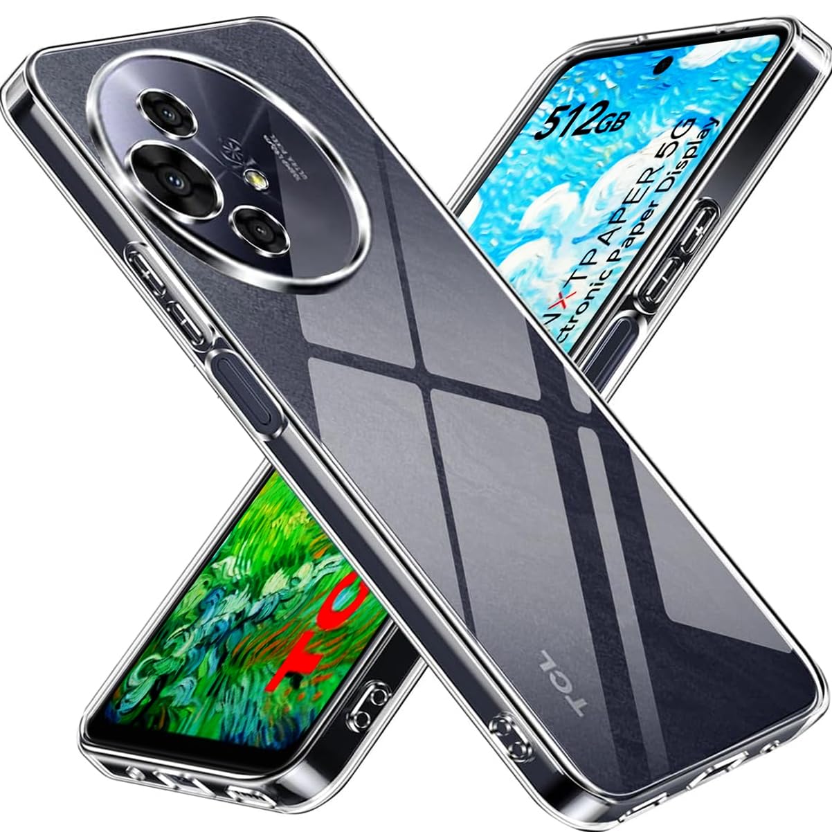 Custodia 2 in 1 compatibile con TCL 50 Pro NXTPAPER 5G