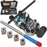 SEEKSELF Brake Line Flaring Tool Kit - Professional 45° Single, Double, Bubble Flares for 3/16"-3/8" Steel, Copper Tubing, Black
